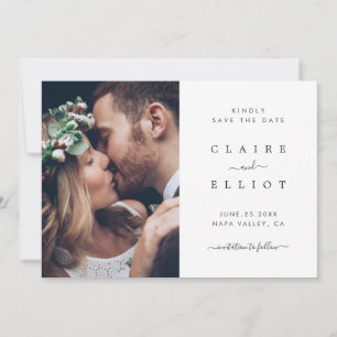 Casamento Elegante Salve o Cartão com fotos de Dat