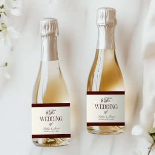Casamento Elegante Vintage Marfim Burgundy Escuro