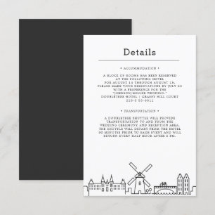 Casamento em Amsterdã Convite para Informações d