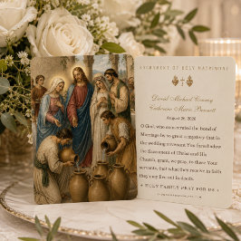 Casamento em Caná Cartão de Oração do Matrimônio C