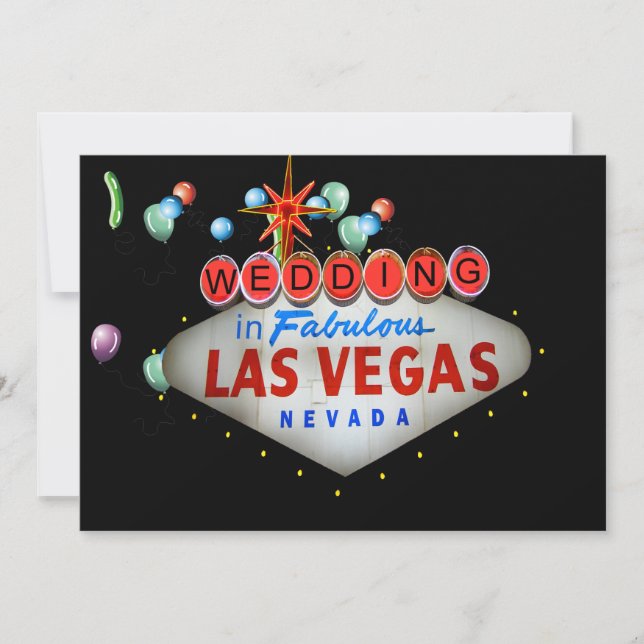 Casamento em Fabuloso Convites de Las Vegas (Frente)
