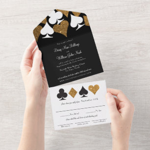 Casamento em Las Vegas com Brilho Falso Dourado so