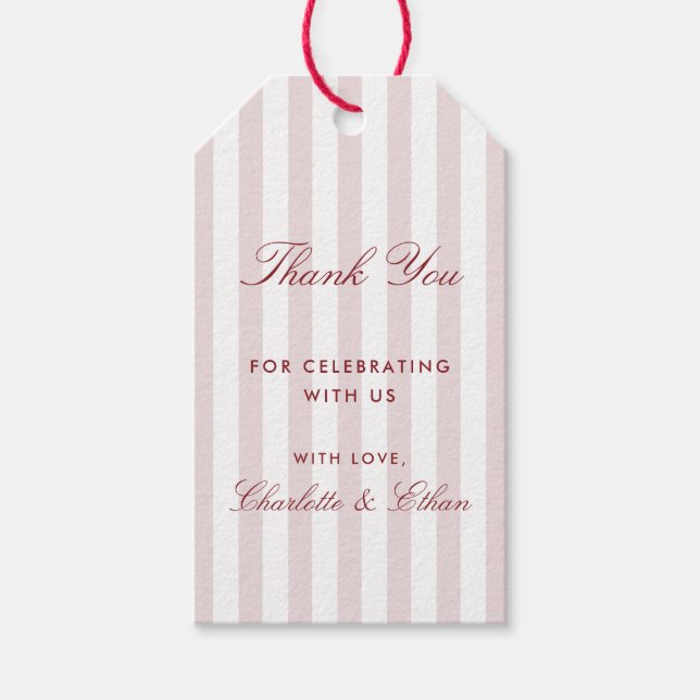 Casamento em Lixa Rosa Espelhada Obrigado Etiqueta (Frente)