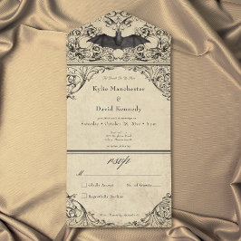 Casamento em Pergaminho Preto Até a Morte Vintage