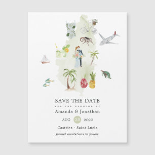 Casamento em Saint Lucia - Salve a Data