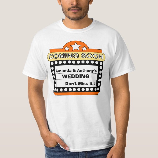 casamento engraçado, camisa de noivado (Frente)