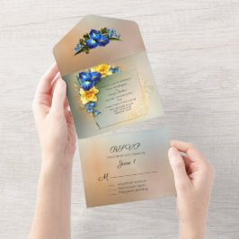 Casamento entre irlandeses azuis e amarelas