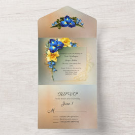 Casamento entre irlandeses azuis e amarelas