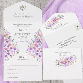 Casamento entre Lilac e Peach Rose Bouquet