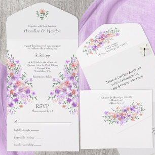 Casamento entre Lilac e Peach Rose Bouquet
