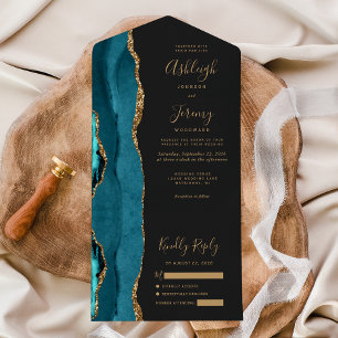 Casamento Escuro com Ágata Verde e Brilho Dourado