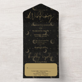 Casamento Espiritual Celestial Preto e Dourado