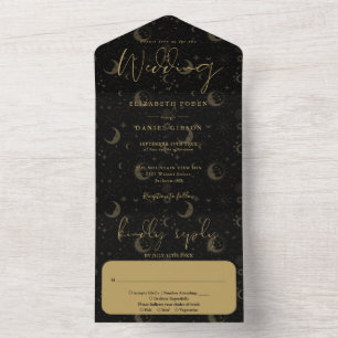 Casamento Espiritual Celestial Preto e Dourado