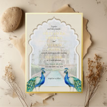 Casamento Estético com Pavão Indiano Dourado Taj M