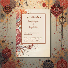 casamento étnico bege seguro o cartão