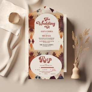 Casamento Etônico Ocidental Aztec Tribal Brown