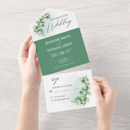 Casamento Eucalyptus com Aquarela Botânica Moderna