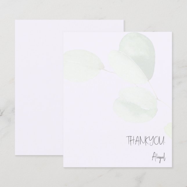 Casamento Eucalyptus com Lavanda Pálida Personaliz (Frente/Verso)