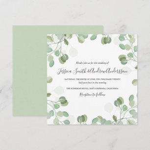 Casamento Eucalyptus Convite Greenery Rustic Boho