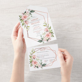 Casamento Eucalyptus Floral, Cor-de-Pobra Cor-de-P