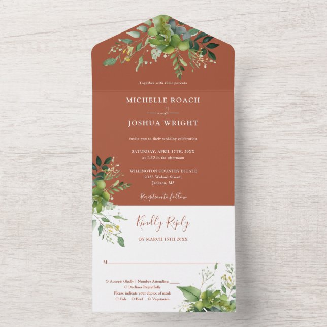 Casamento Eucalyptus Greenery Terracotta Monograma (Interno)