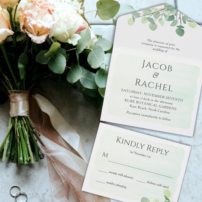 Casamento Eucalyptus Greenery Watercolor (Criador carregado)