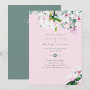 Casamento Eucalyptus, Sage Magnolias Rosa Blush