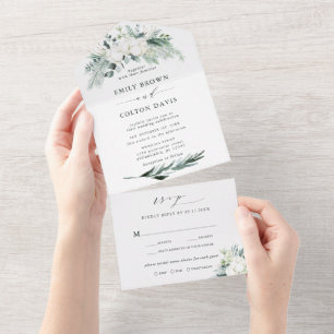 Casamento Evergreen & Cotton Flores Elegante