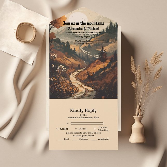 Casamento Evergreen da Floresta Russa da Montanha (Criador carregado)