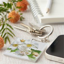 Casamento Favor Elegante Rosa Bloom Chaveiro