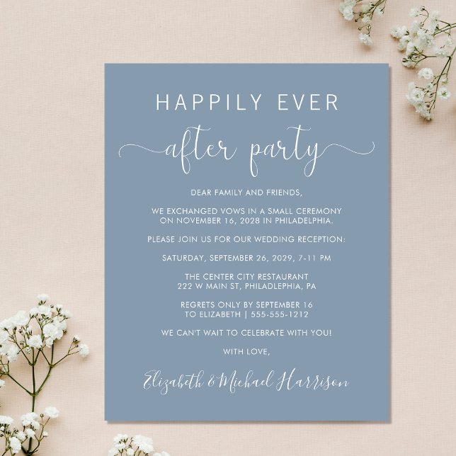 Casamento Feliz De Todos Os Dias Depois Da Festa,  (An affordable wedding announcement + reception invitation without compromising on quality or design)