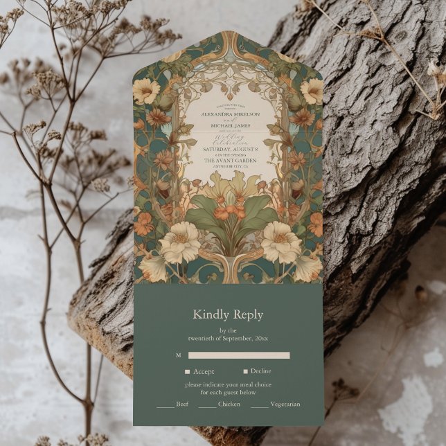 Casamento Flora Art Nouveau Vintage  (Criador carregado)