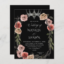 Casamento Floral A Preto, Cor-de-Rosa, de Hallowee