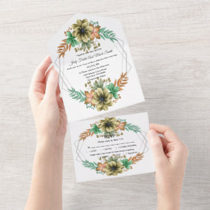 Casamento Floral Amarelo E Laranja De Aquarelas