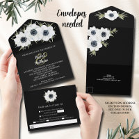 Casamento Floral Anemone Watercolor