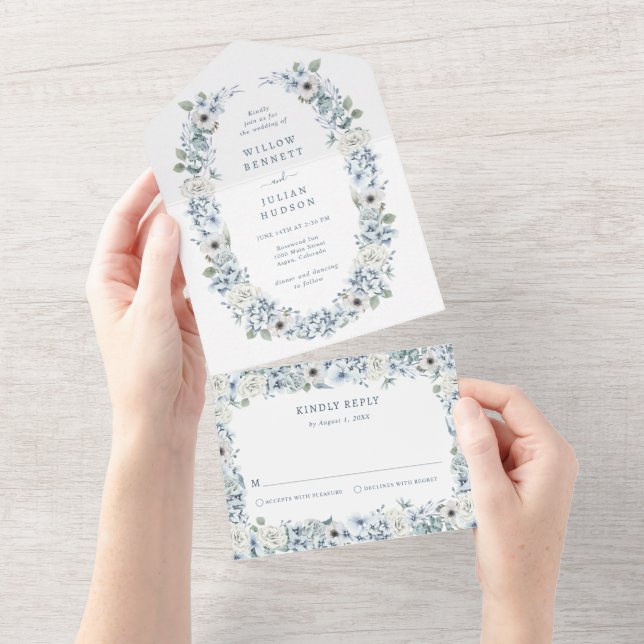 Casamento Floral Azul (Aba destacável)
