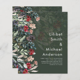 Casamento Floral Azul da Borgonha Verde