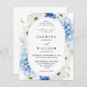 Casamento Floral Azul e Branco Dusty
