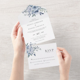Casamento Floral Azul Elegante e Empolado
