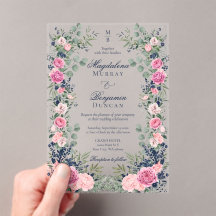 Casamento Floral Azul Rosa Eucalipto Verde