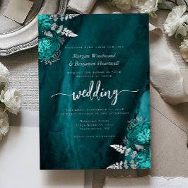 Casamento Floral Azul Turquesa Prateado Elegante