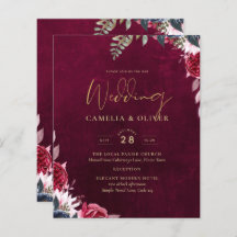 Casamento Floral Berry Wine