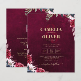 Casamento Floral Berry Wine