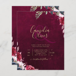 Casamento Floral Berry Wine