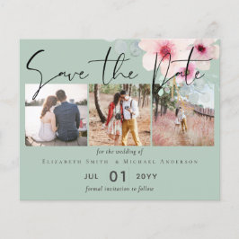 Casamento Floral Blush Pink Sage Salve as Datas