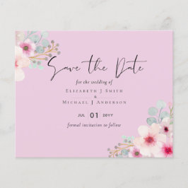 Casamento Floral Blush Pink Sage Salve as Datas