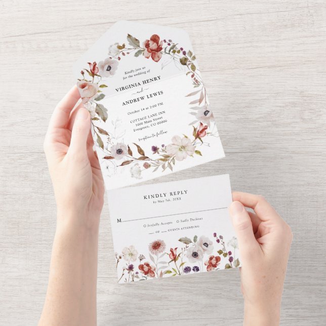 Casamento Floral Boho (Aba destacável)