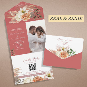 Casamento Floral Boho Pêssego