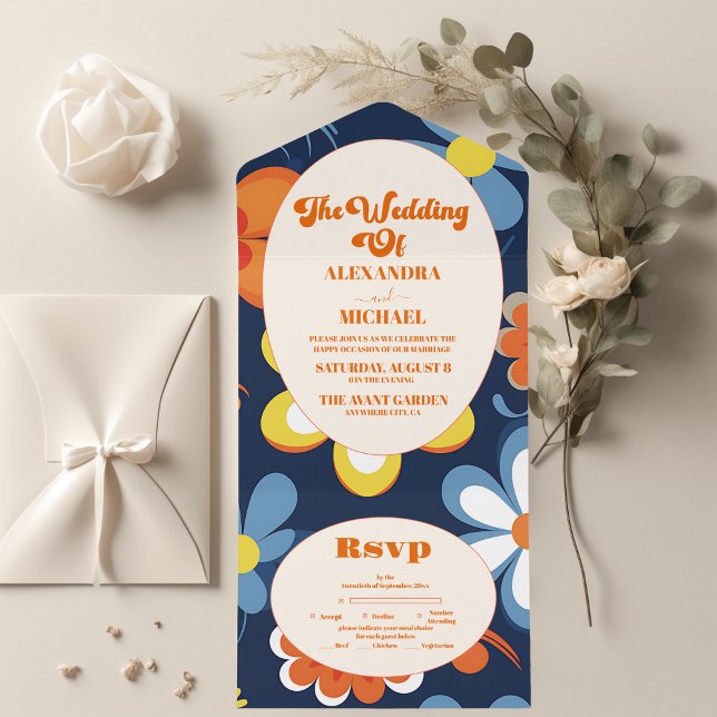 Casamento Floral Boho Retro (Criador carregado)