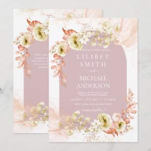 Casamento Floral bonito Dusty Rosa Olive